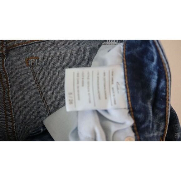 KanCan Los Angeles Women Sz 5/26 Blue Distressed Mid Rise Super Skinny Jeans $65 - Picture 6 of 8
